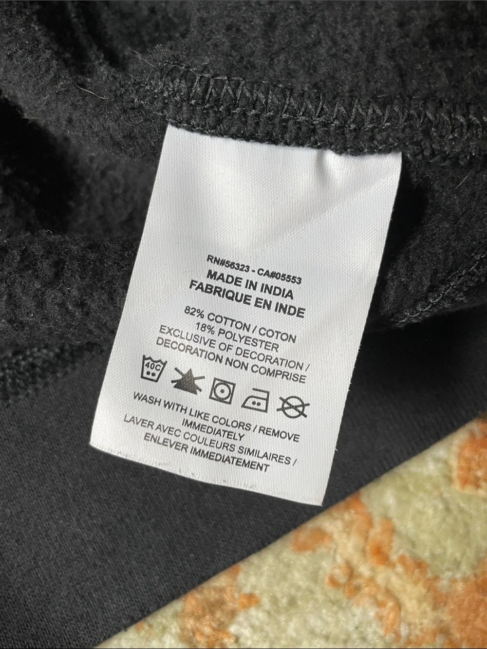 Nike Unisex Black Crewneck Sweatshirt with White Swoosh